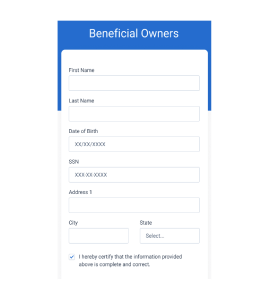 Beneficial Ownership Screenshot: App Approval